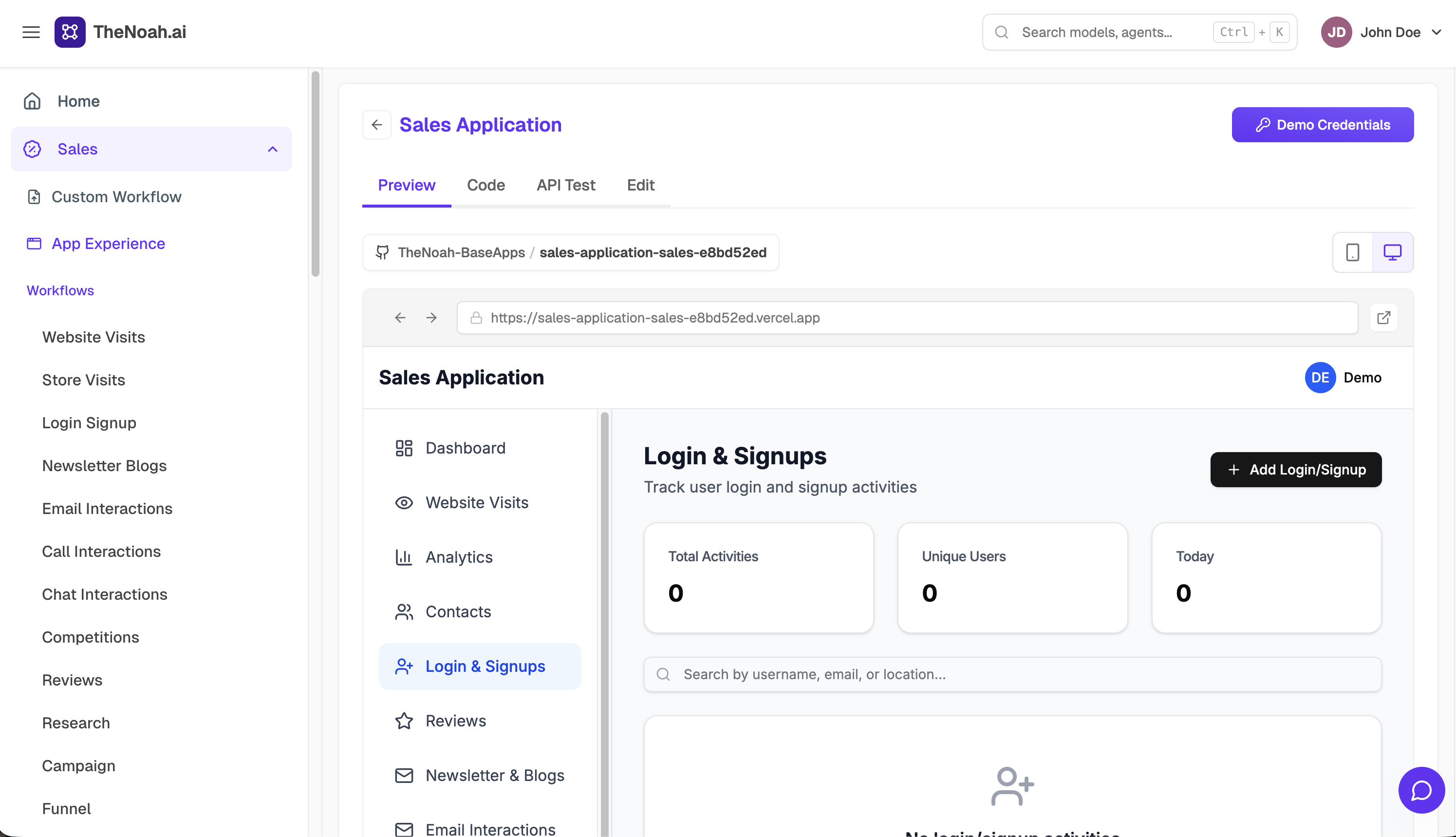 App Experience - Section 1