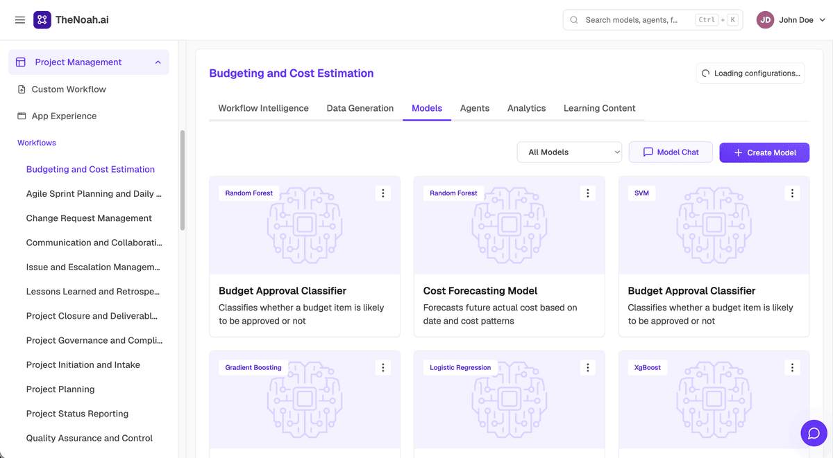 AI Models Built for Project Visibility & Operational Planning